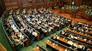 FILE: Kosovo lawmakers during a parliament session in Pristina, 7 July 2021