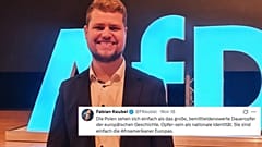 Fabian Keubel (eigentlich Fabian Küble), Aktivist der Alternative für Deutschland (AfD) und ehemaliges Vorstandsmitglied der Jungen Alternative in Sachsen.