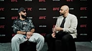 UFC champion Belal Muhammad (l) goes toe-to-toe in a q&a with Euronews correspondent Aadel Haleem