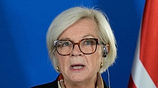 Catherine Vautrin, ministra de Defensa francesa, asiste a una conferencia  en Berlín, Alemania, el viernes 14 de noviembre de 2025. 