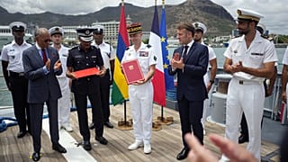 Le président français Emmanuel Macron en visite en Île Maurice