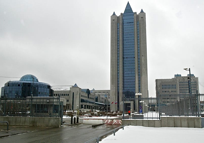 Общий вид штаб-квартиры «Газпрома» в Москве в пятницу, 17 декабря 2004 года.