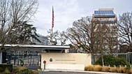 A view of the US Permanent Mission, in Geneva, Switzerland, Sunday, Nov. 23, 2025. 