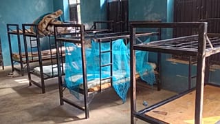 the dormitories of St. Mary's Catholic Primary and Secondary School after gunmen abducted children