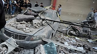 Detriti dopo l'attacco israeliano nel sud di Beirut