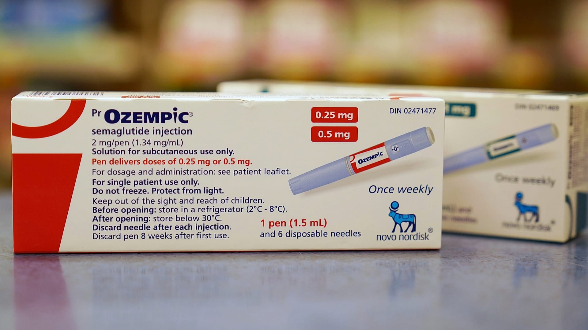 Am 19. April 2023 liegt das Diabetesmedikament Ozempic in einer Apotheke in Toronto aus.