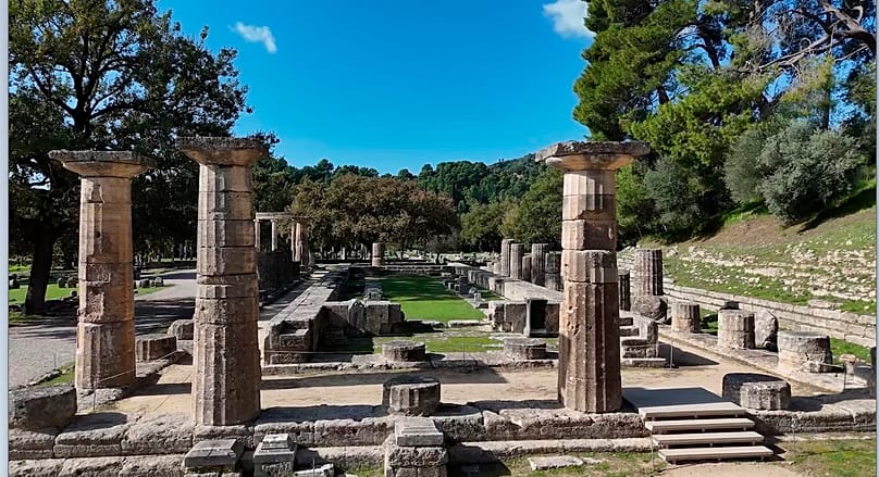 Ο ναός της Ήρας στον Αρχαιολογικό Χώρο Ολυμπίας