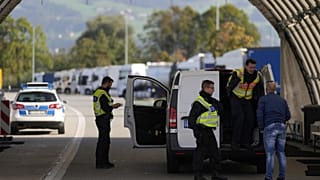 Archív fotó: német határellenőrzés az osztrák határon
