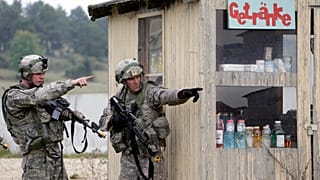 FILE: Soldiers from NATO countries take part in "Saber Junction" exercise at the military area in Hohenfels near Regensburg, southern Germany, Monday, 8 September 2015