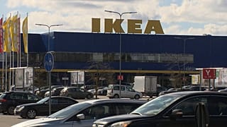 Cars parked in front of an Ikea store in Vilnius, Lithuania. March 17, 2025.