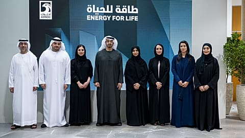 UAE President Sheikh Mohamed bin Zayed Al Nahyan with ADNOC board members.