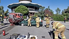 Um dos cenários do exercício de resposta a danos e vítimas provocados por um sismo de grande magnitude