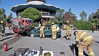 Um dos cenários do exercício de resposta a danos e vítimas provocados por um sismo de grande magnitude