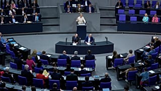 Alice Weidel, Co-Vorsitzende der Partei Alternative für Deutschland (AfD), im Deutschen Bundestag in Berlin, Mittwoch, 9. Juli 2025.