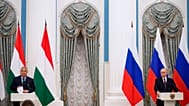 FILE: Russian President Vladimir Putin and Hungarian PM Viktor Orban attend a joint news conference in Moscow, 5 July 2024