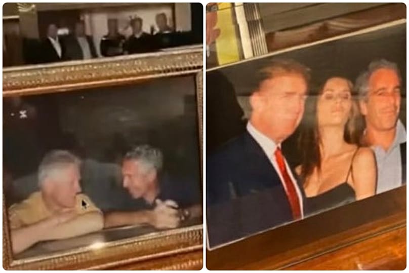 Az Epstein otthonában talált fotók Clintonnal, Trumppal