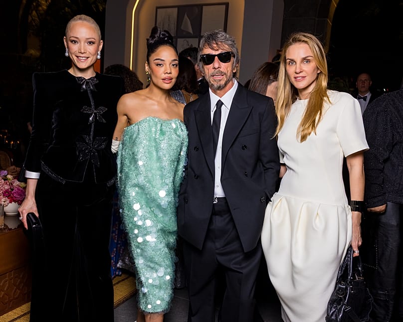 Pom Klementieff, Tessa Thompson, Pierpaolo Piccioli and Gaia Repossi at the Franca Fund Gala in Doha, 23 November 2025