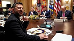 Ukrayna Cumhurbaşkanı Volodimir Zelenskiy, ABD Başkanı Donald Trump ile Beyaz Saray'da yaptığı görüşmede