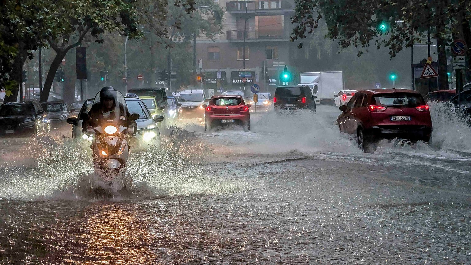 Un temporal de lluvia torrencial asoló Italia