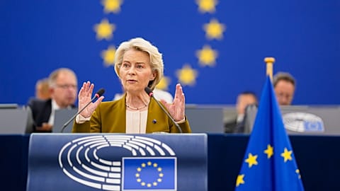 Ursula von der Leyen, a Bizottság elnöke az Európai Parlamentben