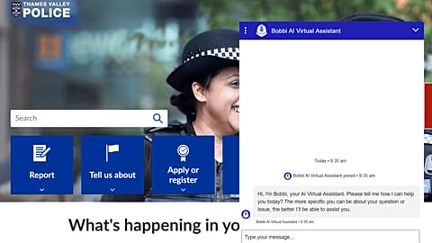 Meet Bobbi, policing’s new AI virtual assistant
