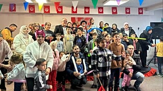 صورة جماعية للمشاركين في الاحتفال في نهاية النشاط