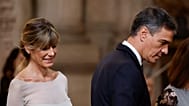 El presidente del Gobierno español, Pedro Sánchez, y su esposa, Begoña Gómez, durante el  aniversario de la proclamación del rey Felipe VI, el 19 de junio de 2024
