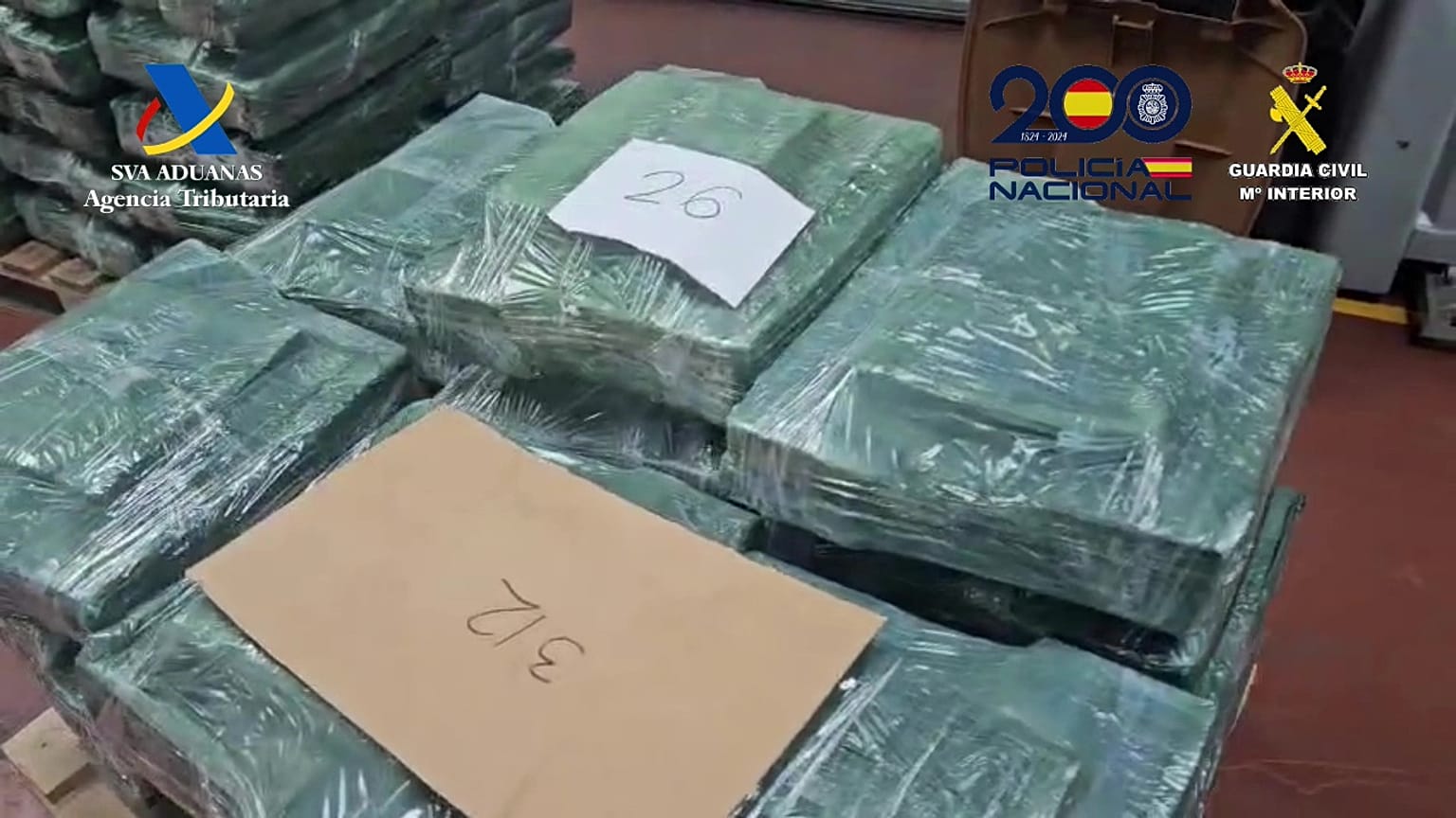 2 toneladas de cocaína incautada en Valencia entre fruta procedente de Ecuador