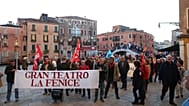 Members of Venice’s La Fenice opera house demand superintendent Nicola Colabianchi and music director Beatrice Venezi, in Venice, Italy, 10 November 2025