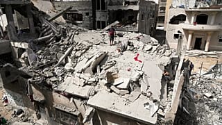 صورة تعبيرية لمنزل مدمر في جباليا