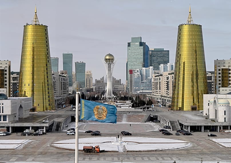 FILE: Downtown Astana is seen from Ak Orda Presidential Palace in Astana, 28 February 2023