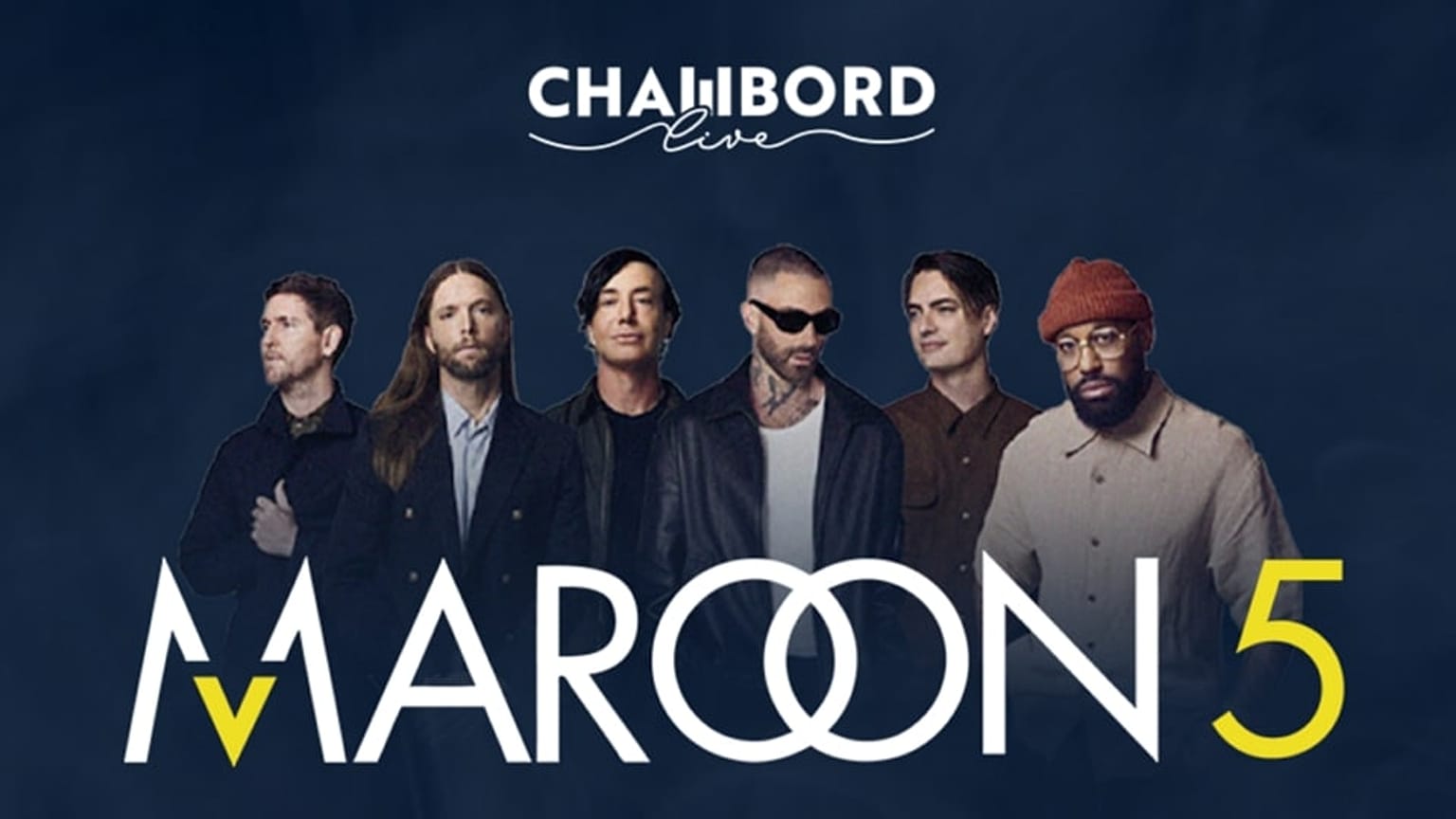 Le groupe Maroon 5 fait un passage en France au château de Chambord (Loir-et-Cher).