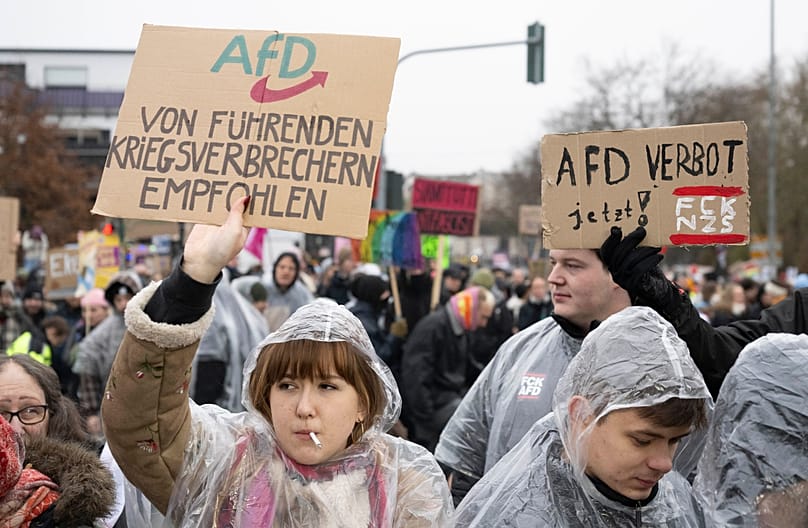 Die Protestierenden zogen vom frühen Morgen an durch die Stadt Gießen