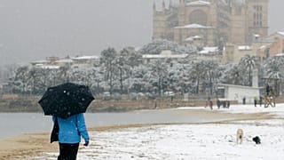 Nieve en la playa de Mallorca