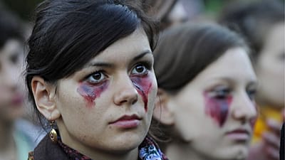 Frauen auf der Demonstration