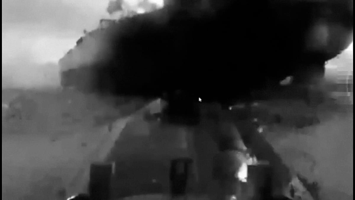 Video. Ukraine releases video showing moment naval drones striking Russian oil tankers in the Black Sea