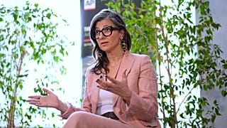 La relatrice speciale Onu per i diritti dei Palestinesi, Francesca Albanese, durante un'intervista all'Associated Press a Roma lo scorso luglio