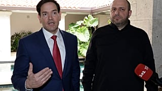 Marco Rubio mit dem Leiter der ukrainischen Delegation in Florida