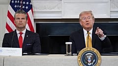 President Donald Trump and Secretary of Defense Pete Hegseth 