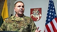 FILE: Commander of US Army Europe Lt Gen. Ben Hodges speaks during a news conference in Vilnius, 7 March 2017