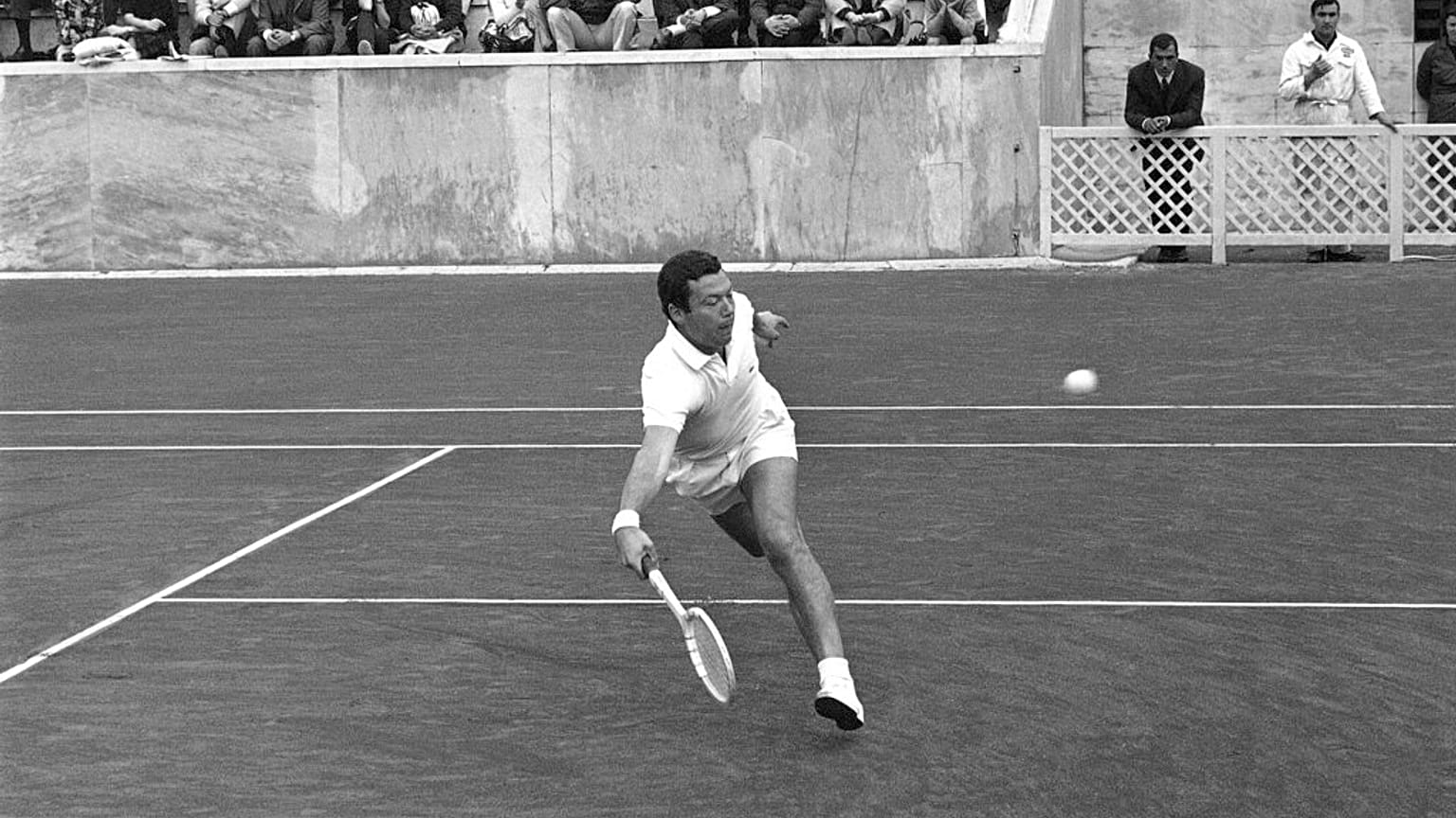 Pietrangeli al Torneo Internazionale di Tennis di Roma, maggio 1966