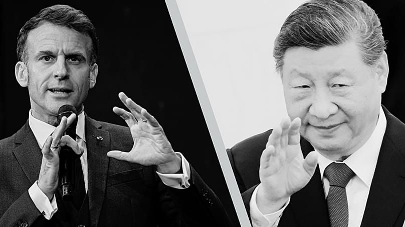French President, Emmanuel Macron and President of China, Xi Jinping