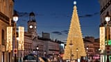 Weihnachtsbeleuchtung in Madrid.