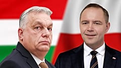 Der ungarische Premierminister Viktor Orban und der polnische Präsident Karol Nawrocki