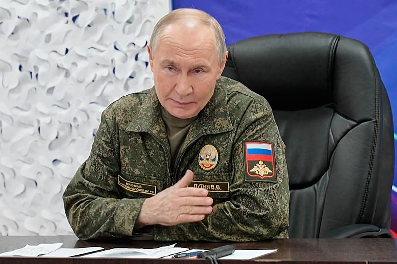 Russian President Vladimir Putin speaks as he visits one of the command posts of the West group of Russian Army in an undisclosed location, 20 November, 2025