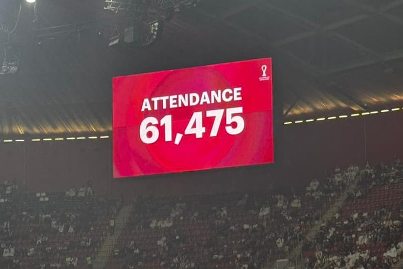 Fans pack Al Bayt Stadium, with 61,465 in attendance for the Arab Cup opener.
