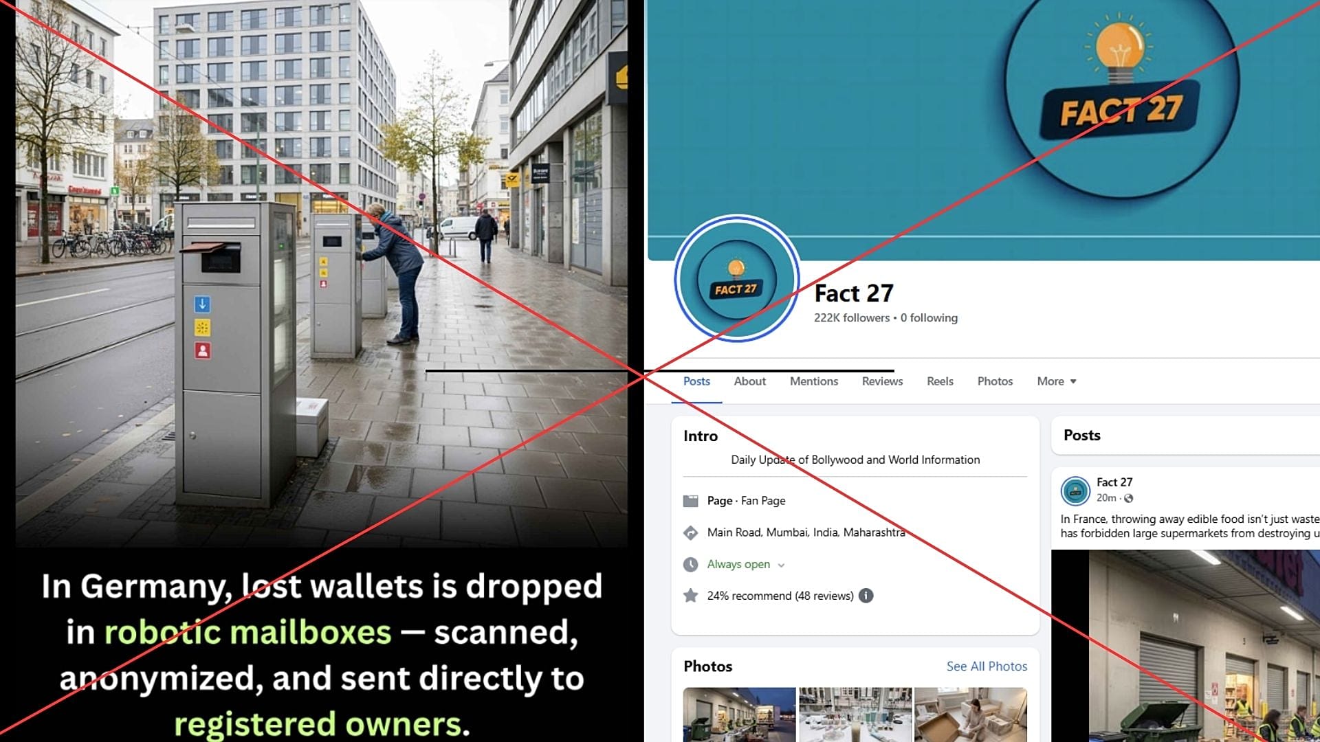 Claim Mailbox AI slop account claims Germany uses 'robotic mailboxes': It doesn't ...