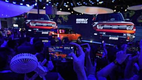 A Geely standja az áprilisi sanghaji autókiállításon