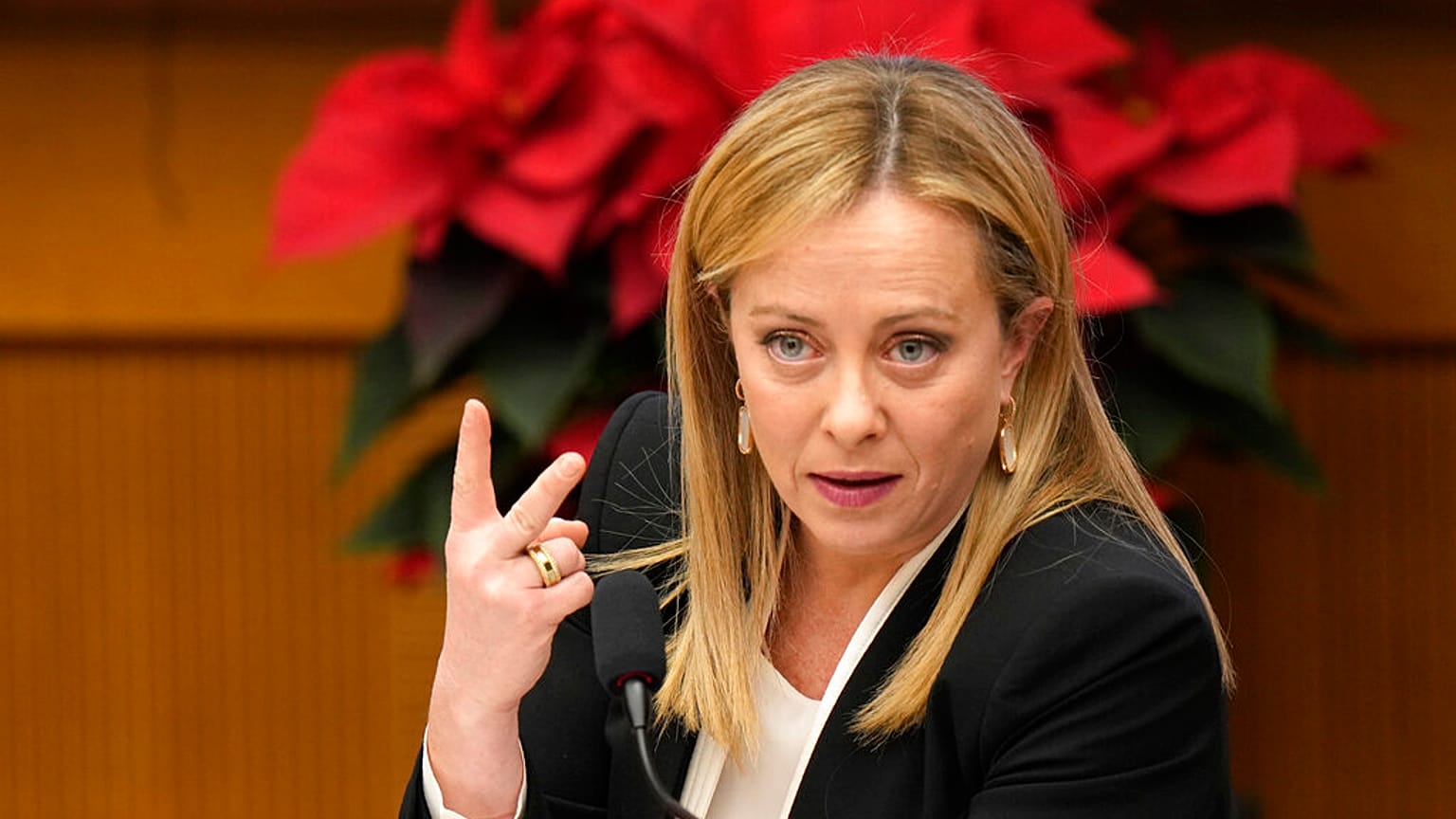 La presidente del Consiglio italiana Giorgia Meloni 