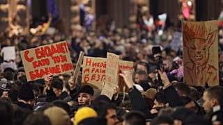 Tüntetés Szófiában 2025. december 1-én